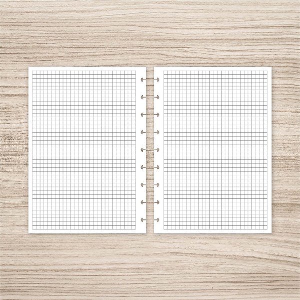 Refil Quadriculado para caderno de discos