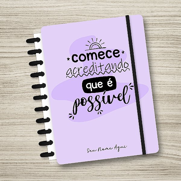 Caderno de Disco Personalizado