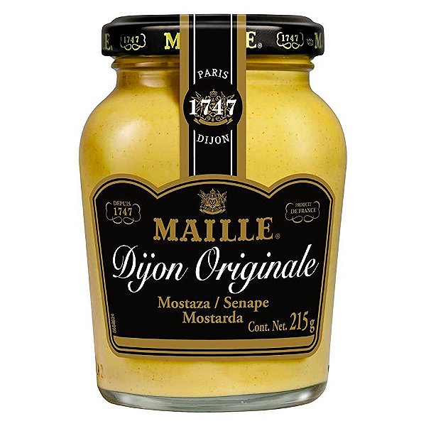 Mostarda Francesa Dijon Originale Maille Sem Sementes 215g