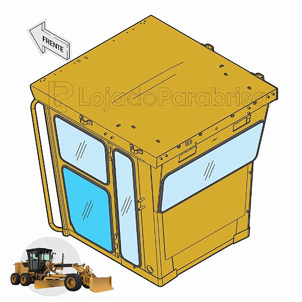 Vidro Inferior Da Porta Direita/Esquerda - Cat 120K/120H/140K/140H - 8X-4448 / 8X4448