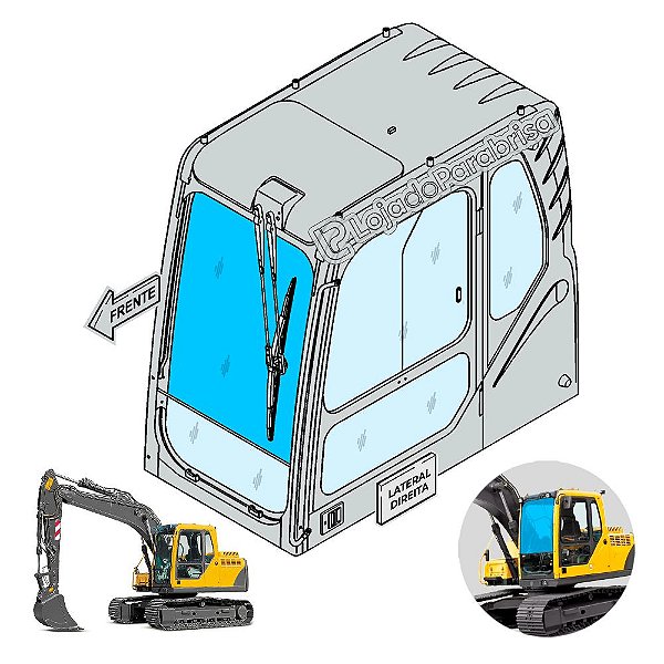 Para-brisa Frontal Superior Volvo EC210 EC140B 14506807