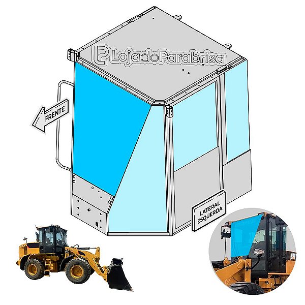 Vidro Para-brisa Central Carregadeira Caterpillar 924G 924H 938H 1076145