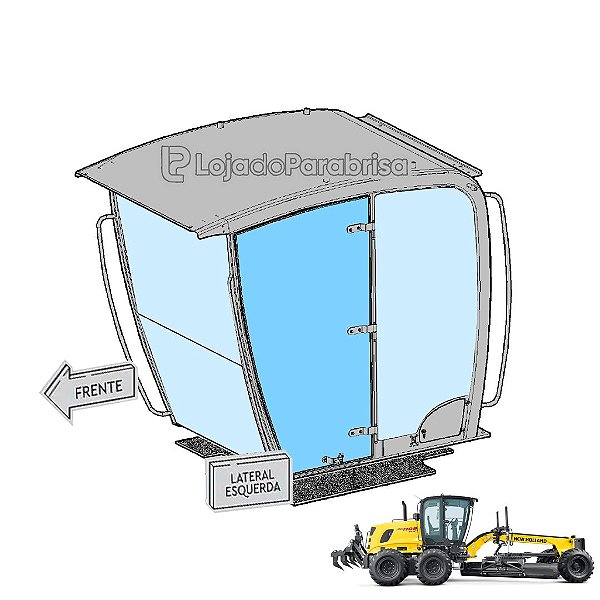 Vidro Porta Esquerda New Holland RG140B (Nova) 84406912