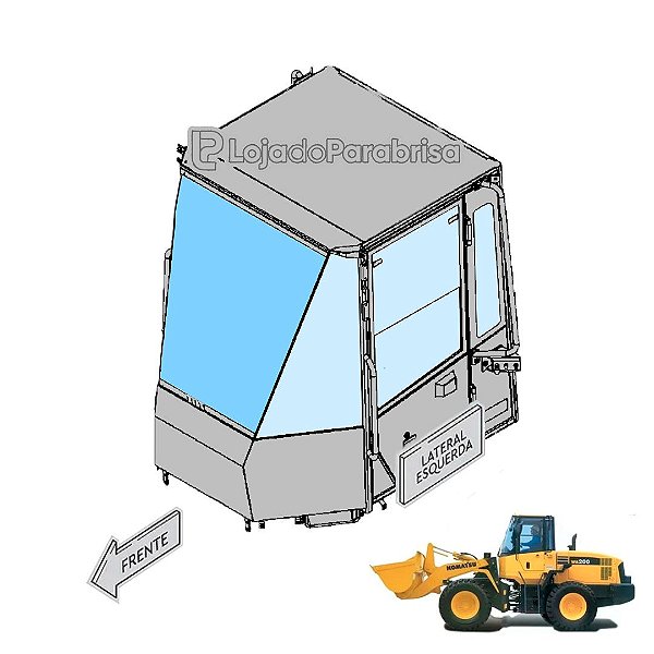 Para-brisa Central Carregadeira Komatsu WA200-5 418-925-3540