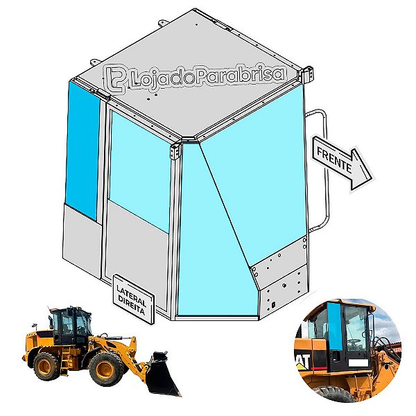 Vidro Lateral Traseiro Direito Carregadeira CAT 924G 1076146