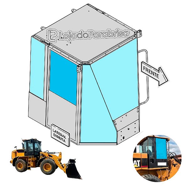 Vidro da Porta Direita Carregadeira CAT 924G 1875383