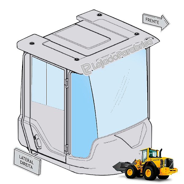 Parabrisa Lateral Direito Volvo L70F 15053831