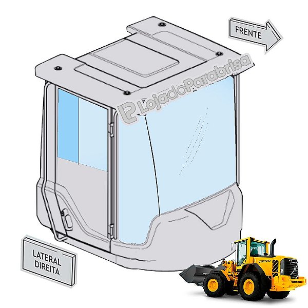 Vidro da Janela Traseira Fixa Volvo  L70F