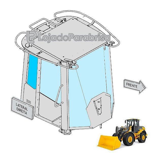 Vidro Janela Traseira Direita Jonh Deere 524K T249266