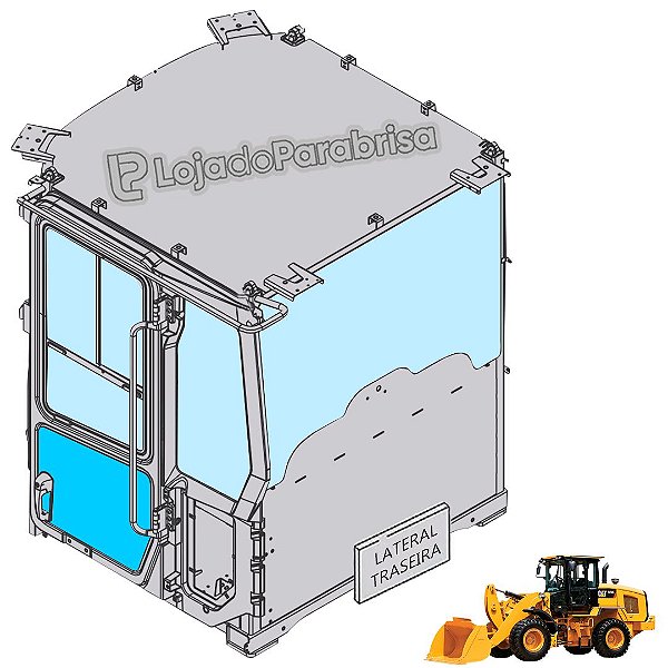 Vidro Inferior Da Porta Esquerda Carregadeira 924K 341-9754