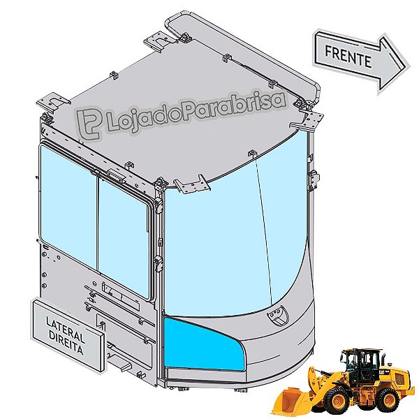 Vidro Parabrisa Inferior Direito Carregadeira 924K 371-7926