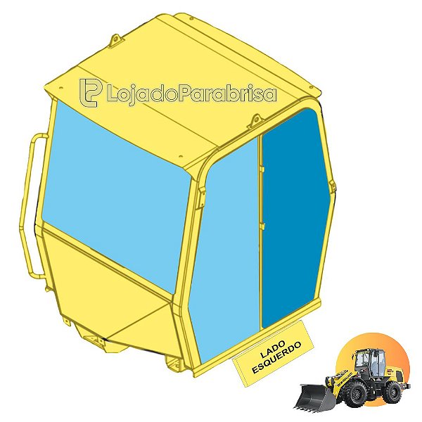 Vidro Lateral Esquerdo Traseiro Carregadeira 12D 84575379