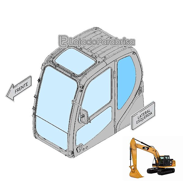 Vidro Lateral Traseiro Esquerdo Caterpillar 320GC 486-5426