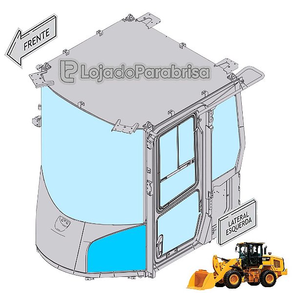 Vidro Parabrisa Inferior Esquerdo Caterpillar 924K 371-7925