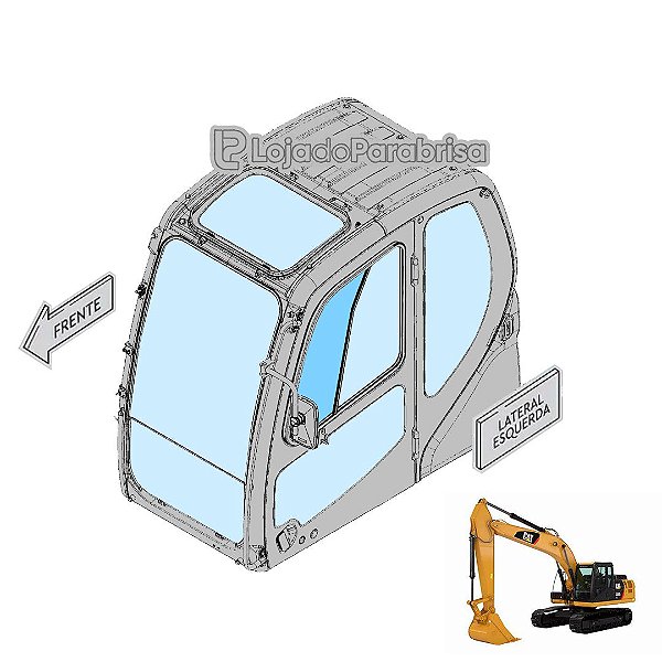 Vidro Superior da Porta Caterpillar 320GC 538-8843