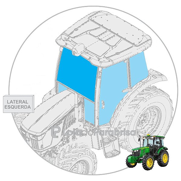 Para-brisa Frontal Trator John Deere 5078E