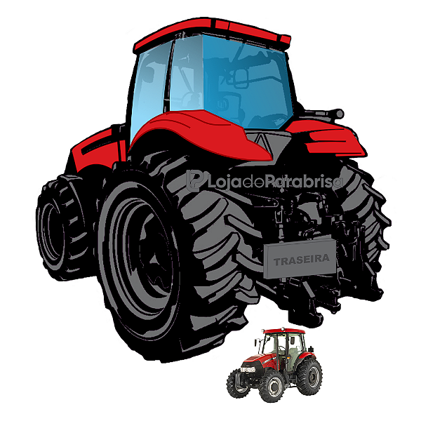 Vidro Traseiro Trator Case Farmall 60 ao 110 M