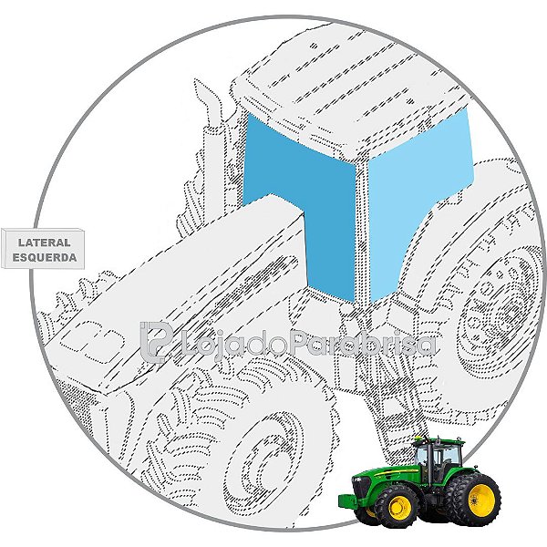 Vidro Para-brisa Frontal Trator John Deere 7715