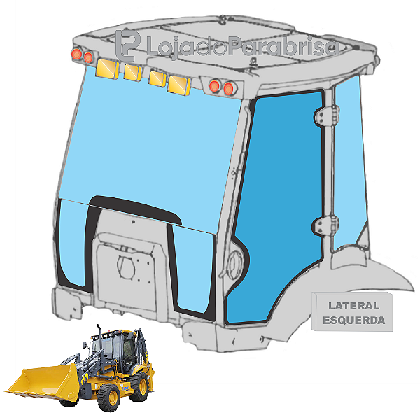 Vidro da Porta Esquerda Retroescavadeira XCMG XT870