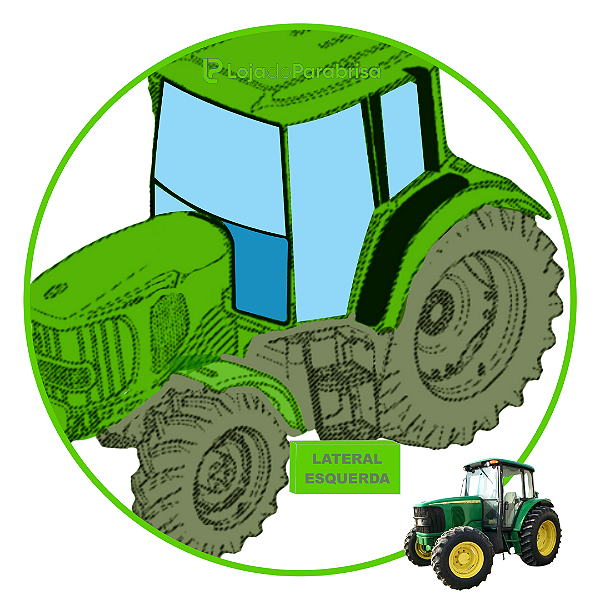 Vidro Para-brisa Inferior Esquerdo Trator John Deere 6415