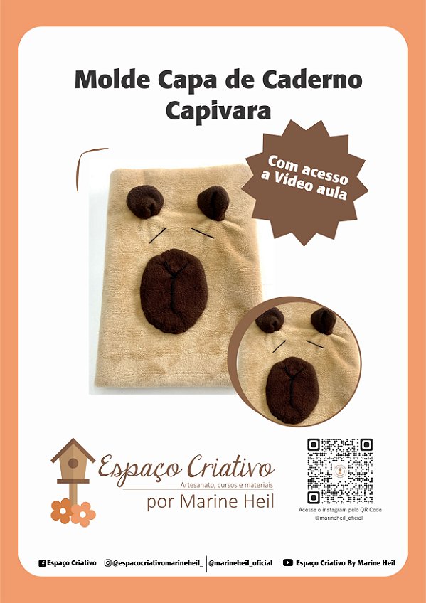 Projeto Capa de caderno Capivara em PDF