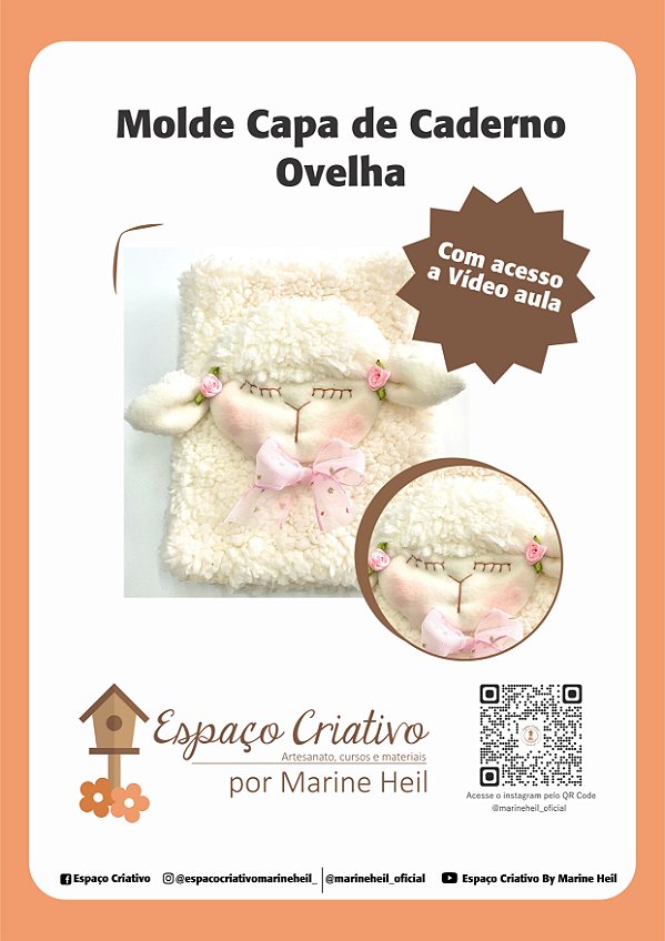 Molde Capa de caderno Ovelha