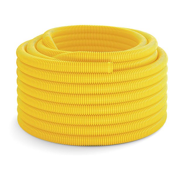 Conduíte Flexível Corrugado de PVC Amarelo 25mm x 50m Krona