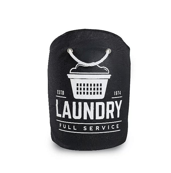 Cesto De Organizador Laundry 15 Litros Preto Secalux