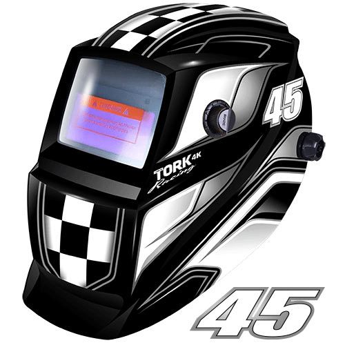 Máscara de Solda Super Tork MTR 9045 Racing 45 Preta Com Escurecimento Automático