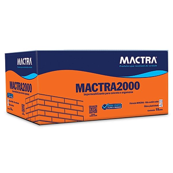 Impermeabilizante para Argamassa e Concreto Mactra 2000 18L Mactra