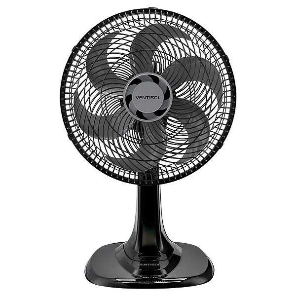 Ventilador de Mesa Turbo Premium 30CM 6 Pás 220V Preto Ventisol