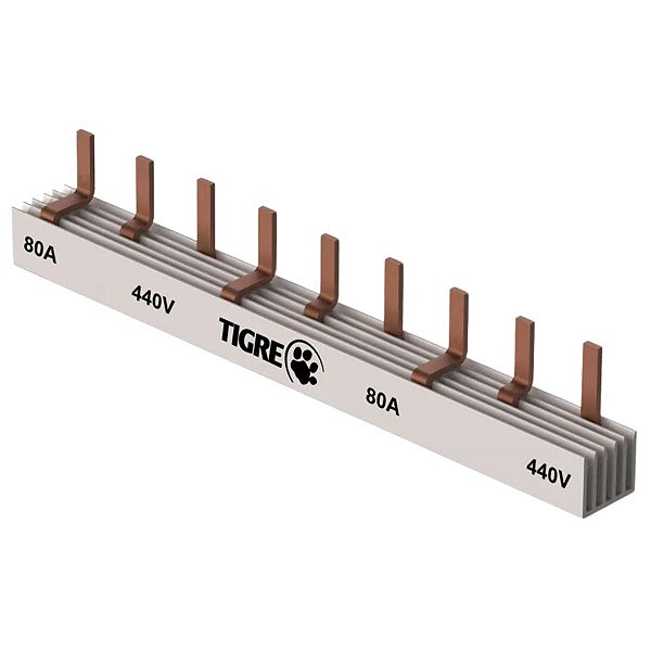 Barramento Fase Trifásico 9 Ligações Din 80A 440V 37430820 Tigre