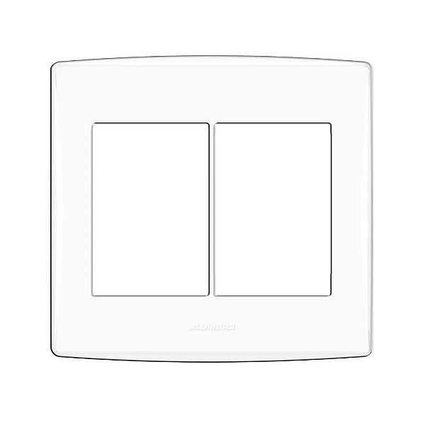 Placa 4x4 para 6 Módulos Bianco Pro Branco Alumbra