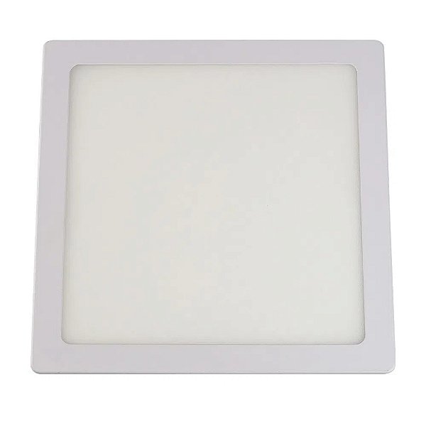 Painel de LED Slim Embutir Quadrado 24W 6500K Branca Bivolt - Bronzearte