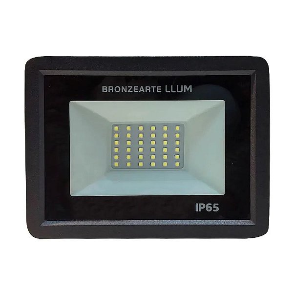 Refletor de LED Deep Fit 30W 3000K Preto Bivolt - Bronzearte