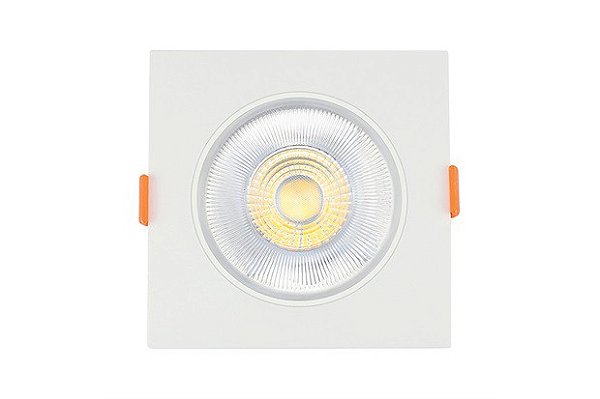 Spot de Embutir Quadrado Easy LED 5W 6500K Amarelo Bivolt - Bronzearte