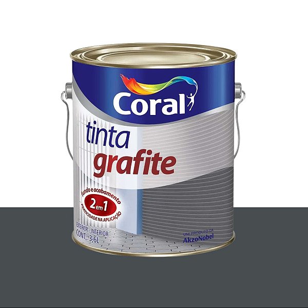 Tinta Fosca Grafite Cinza Escuro 3,6L  - Coral