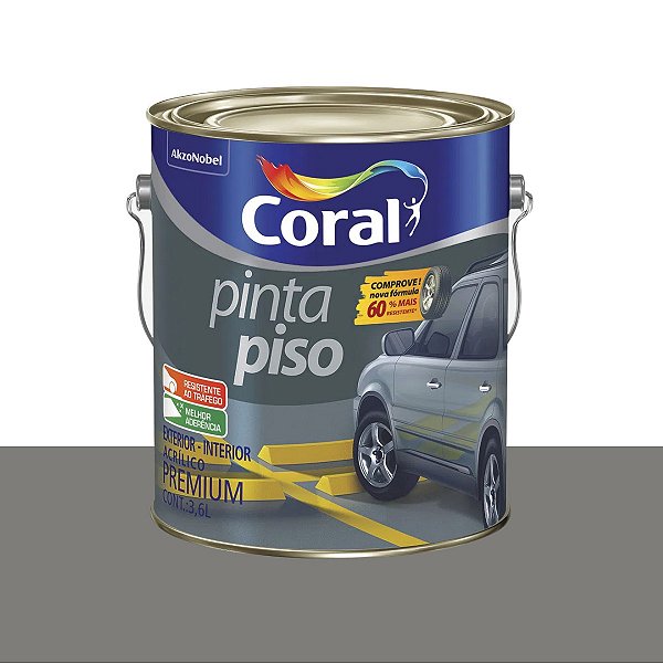 Tinta Pinta Piso Premium Fosco Cinza Médio 3,6L - Coral
