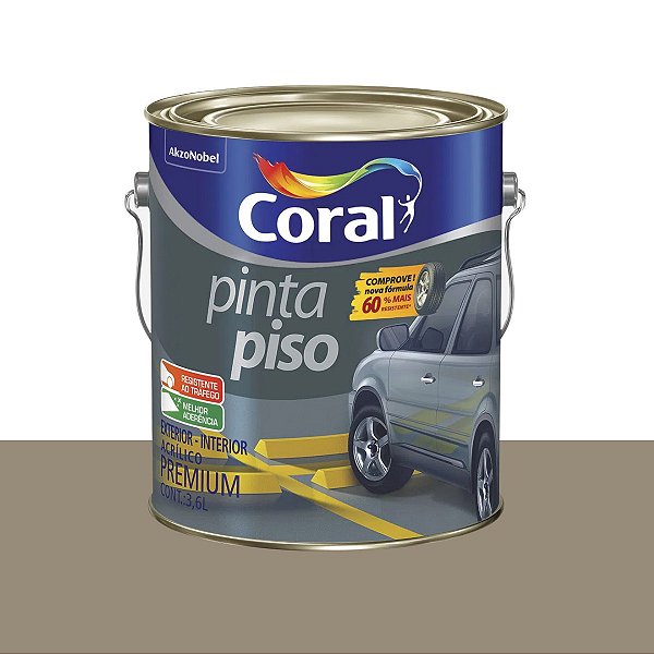 Tinta Pinta Piso Premium Fosco Concreto 3,6L - Coral