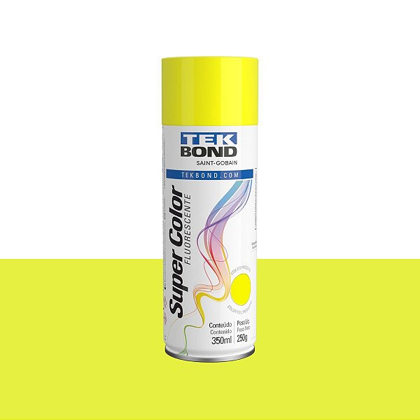 Tinta Spray Fluorescente Amarelo 350ml Tekbond