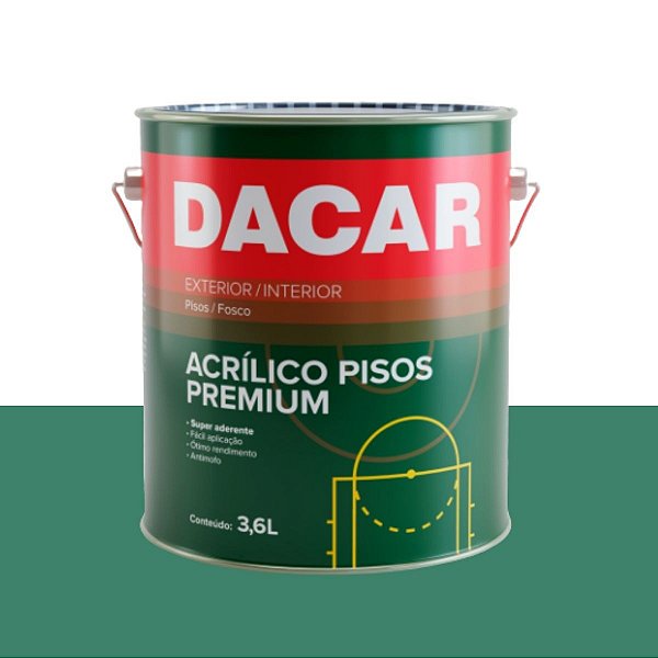 Tinta Acrílico Pisos Premium 550-034 Verde 3,6L Dacar