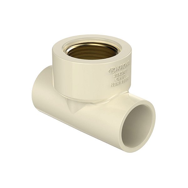 Te de Transição com Redução CPVC Ultraterm 22mm x 1/2" Krona