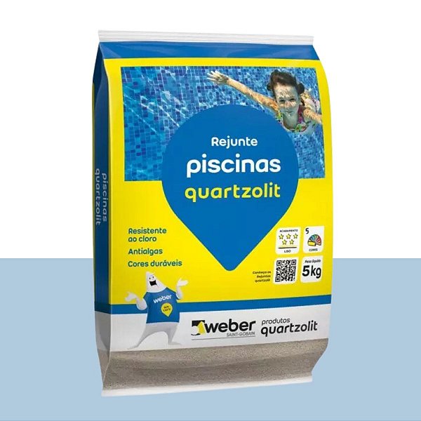 Rejunte Piscinas 5KG Azul Celeste Quartzolit