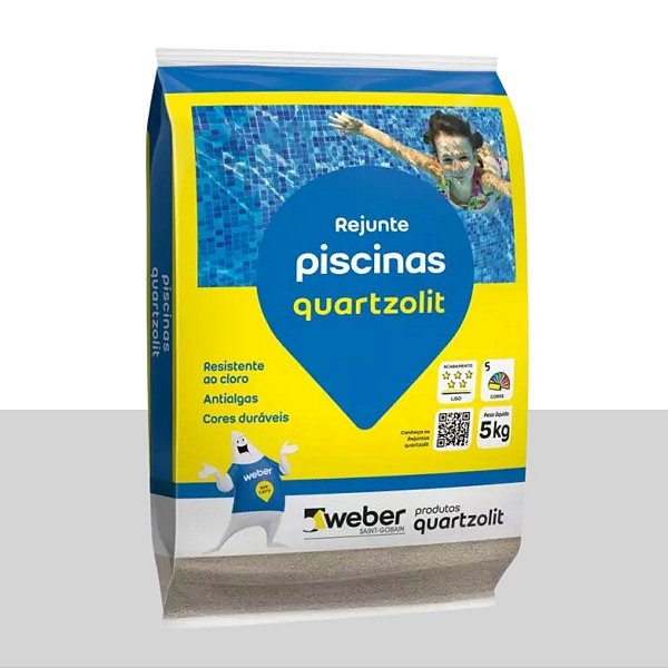 Rejunte Piscinas 5KG Cinza Platina Quartzolit