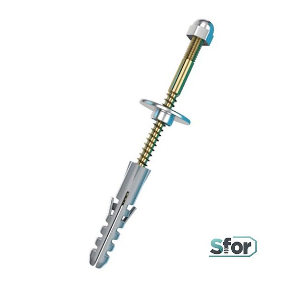Parafuso para Vaso Sanitário 8 + Bucha SF 2 Unidades Sfor