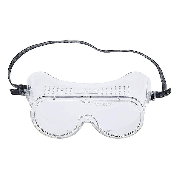 Óculos de Segurança Perfurado Ampla Visão Incolor Carbografite