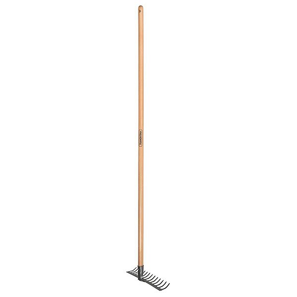 Ancinho Curvo Metálico Leve 14 Dentes com Cabo de Madeira 145CM 77101644 Tramontina