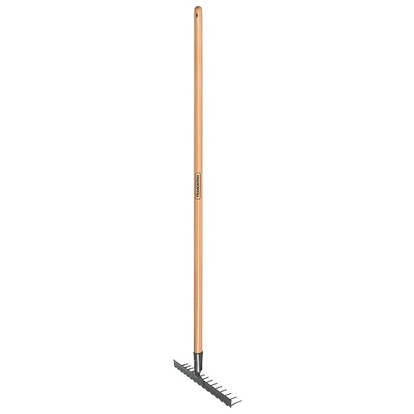 Ancinho Estampado Metálico 14 Dentes com Cabo de Madeira 120CM 77110644 Tramontina