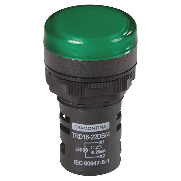 Sinalizador TRD16 22DS/4 220V Verde 58015/479 Tramontina
