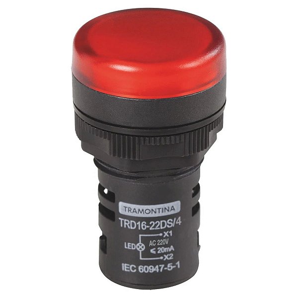 Sinalizador TRD16 22DS/4 220V Vermelho 58015/476 Tramontina